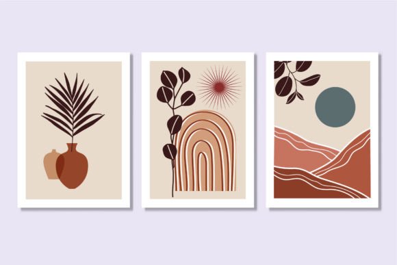Download Mountain Wall Set Sun and Moon Poster - Moon poster Collection