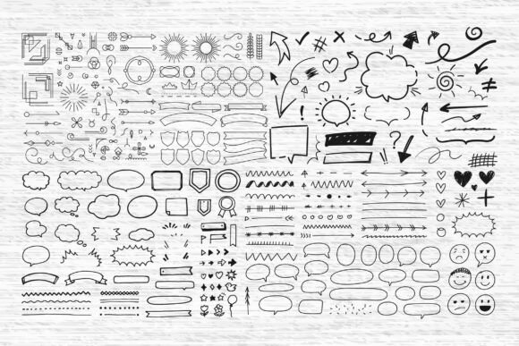 Download Hand Drawn Doodle Elements Collection - Premium Resources