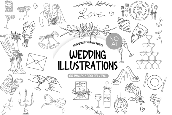 Download Handdrawn Wedding Icons - Premium Resources